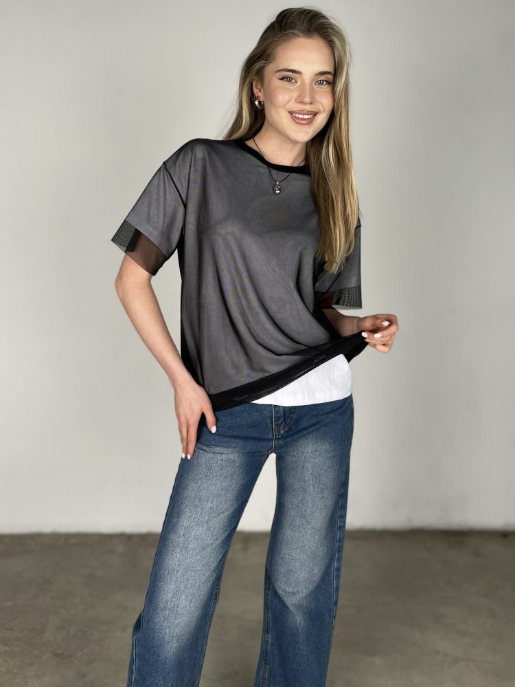 Футболка с сеткой SHOPDAANNA 72459678\25