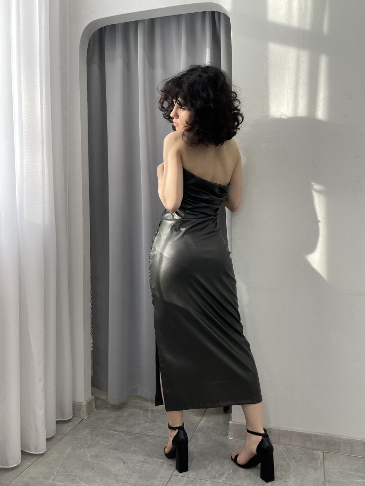 Платье - бандо из экокожи, Exclusive 72449823\795