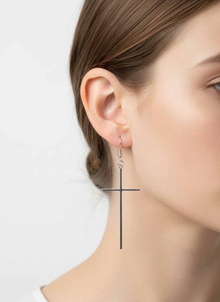 Серьги крестики 72461552\448