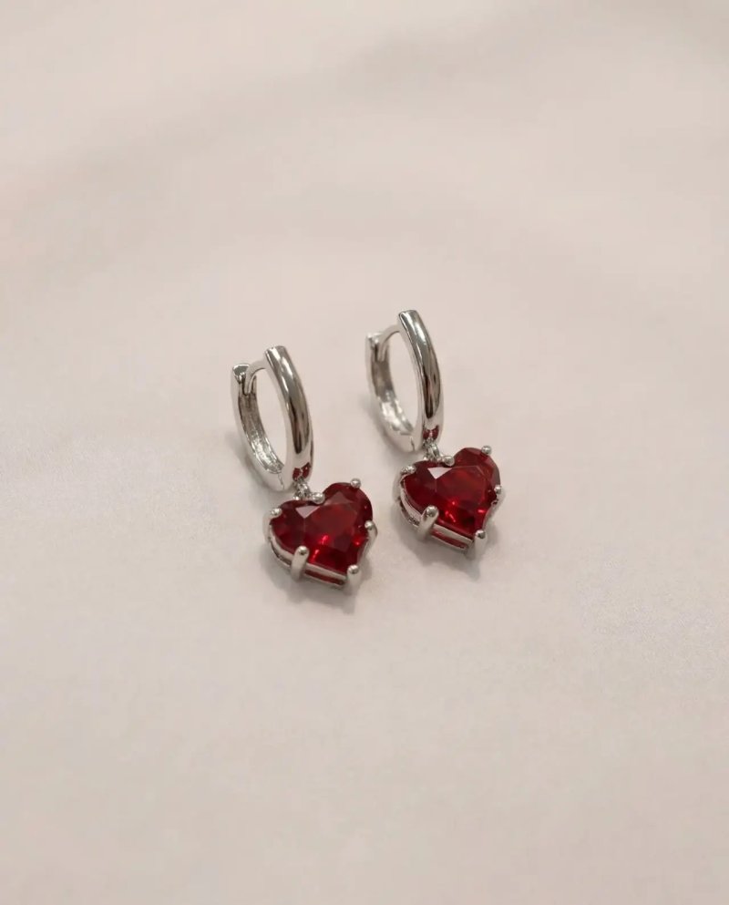 Серьги с сердечком 72462255\885