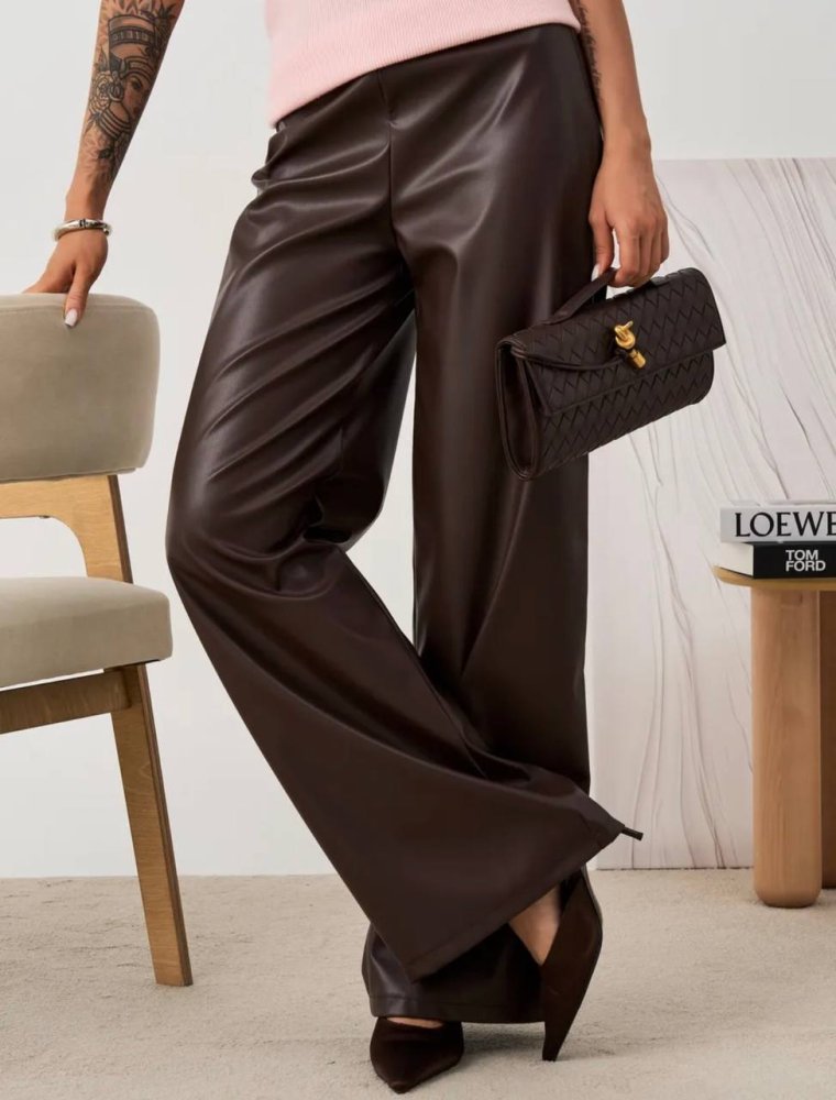 Брюки утепленные экокожа 72460988\1013