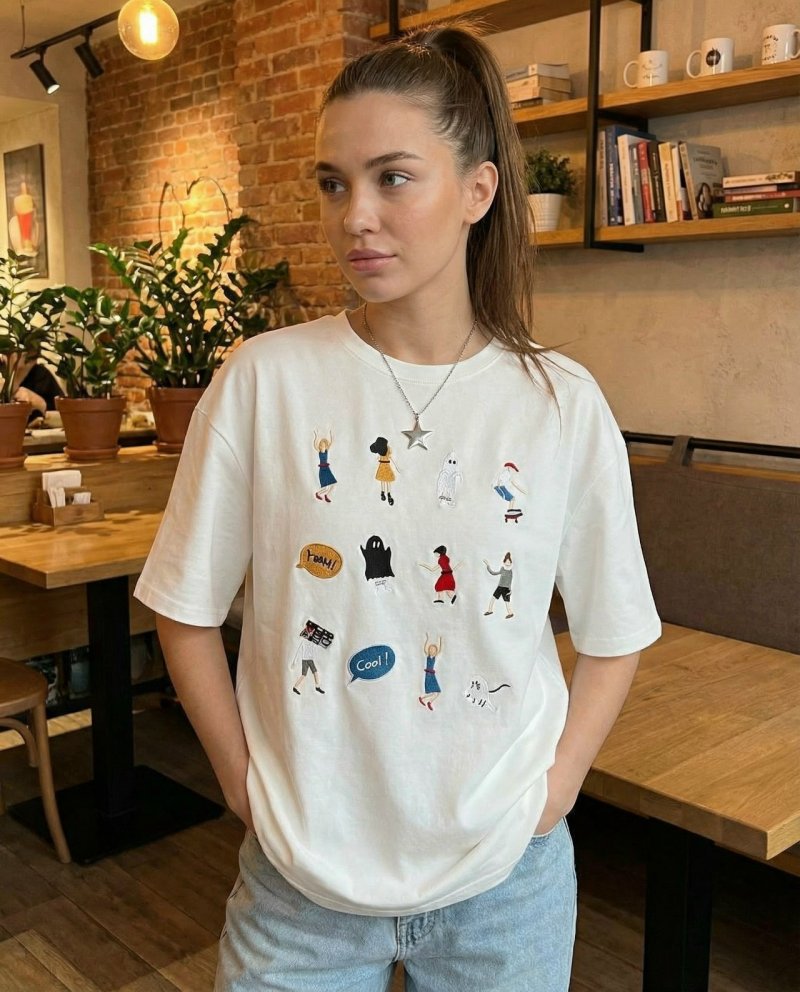 Футболка с принтом Корея 72461936\25