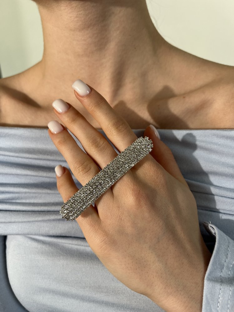 Кольцо на два пальца со стразами Exclusive 72459828\448