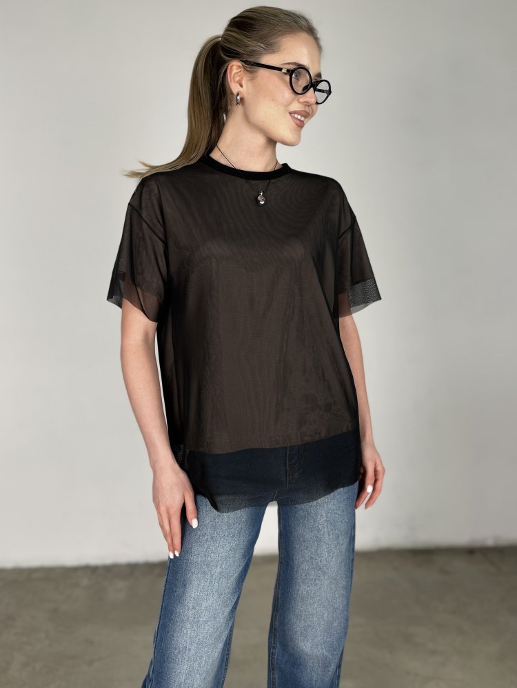 Футболка с сеткой SHOPDAANNA 72459678\323