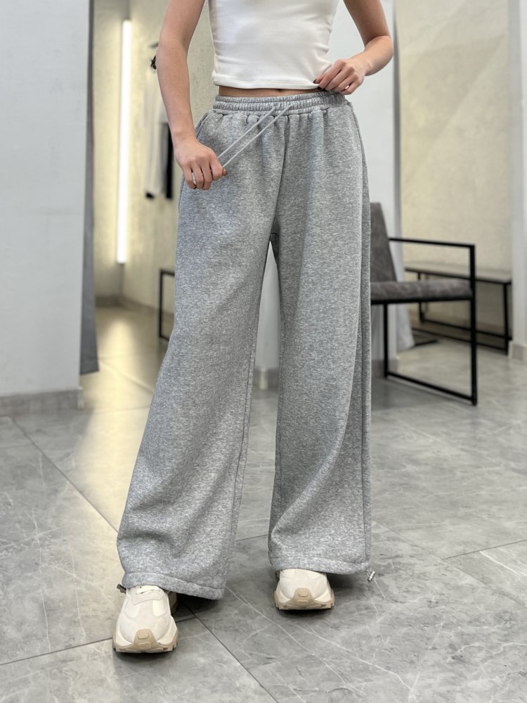 Брюки спортивные на кулиске утеплённые велюром 72460639\1225