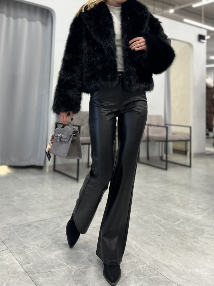 Брюки клеш экокожа 72460641\15