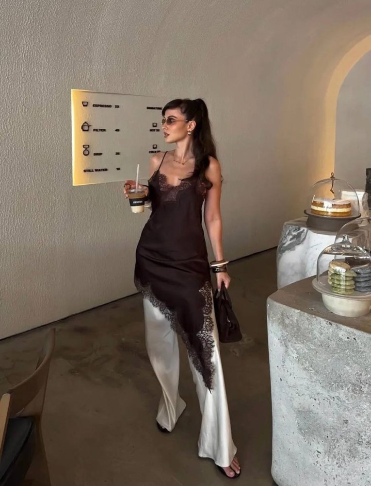 Платье комбинация с кружевом 72460765\1013