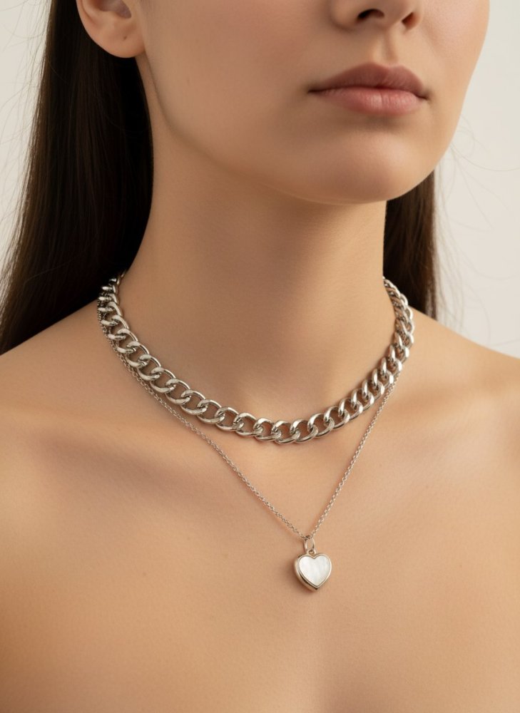 Цепочка с подвеской сердце 72461520\448